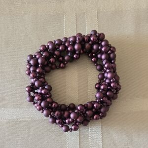 Purple Stretch Bead Bracelet